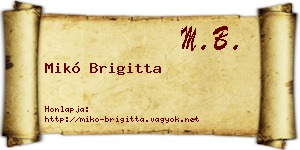 Mikó Brigitta névjegykártya